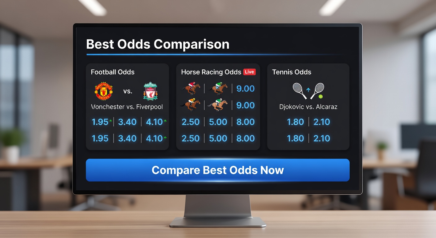 Collage of live betting interfaces displaying EFL goals, Thirsk race finishes, and Oeiras tennis tiebreaks with overlaid bookmaker odds and bonus icons