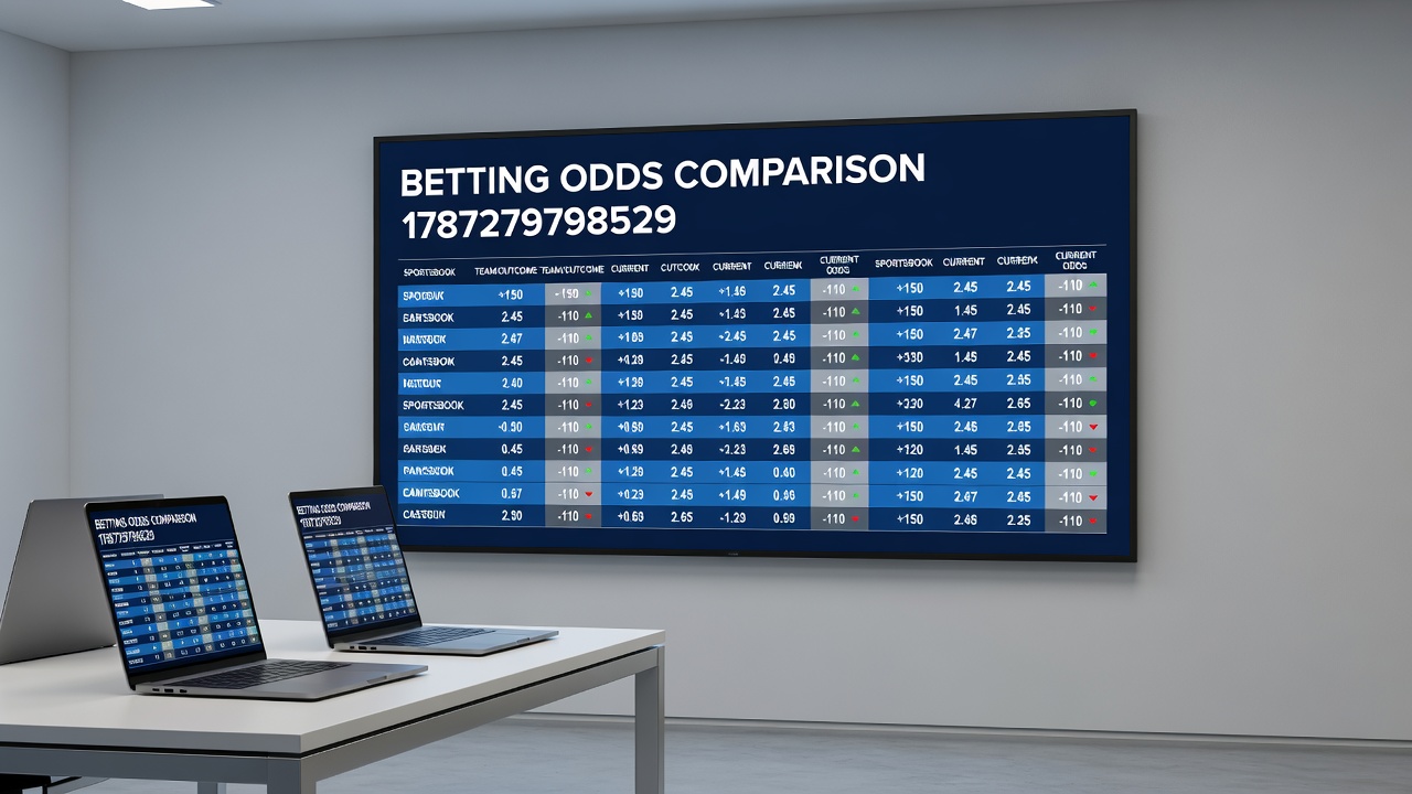 Live odds comparison dashboard showing multiple bookmaker prices side by side