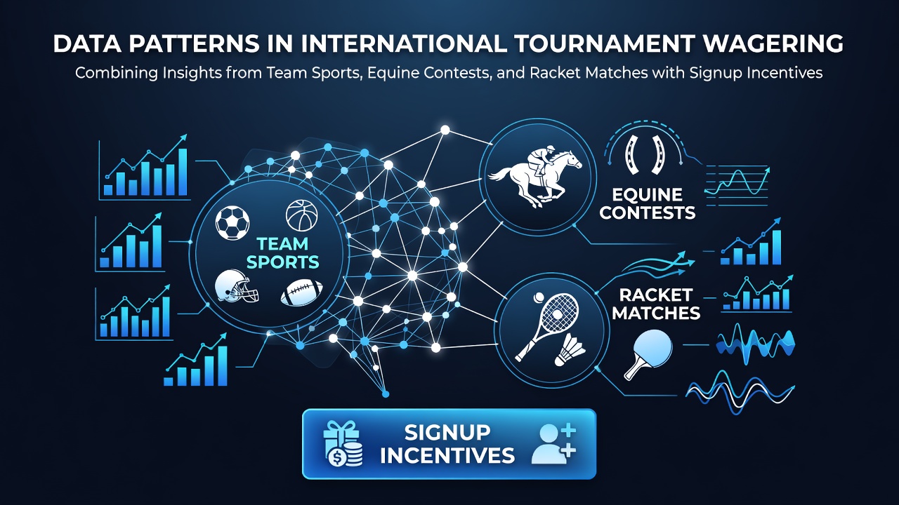 Visual representation of data patterns across football, horse racing, and tennis tournaments with wagering incentives