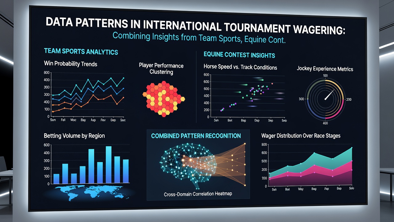 Chart showing overlapping wagering trends in horse racing, tennis, and football during international tournaments