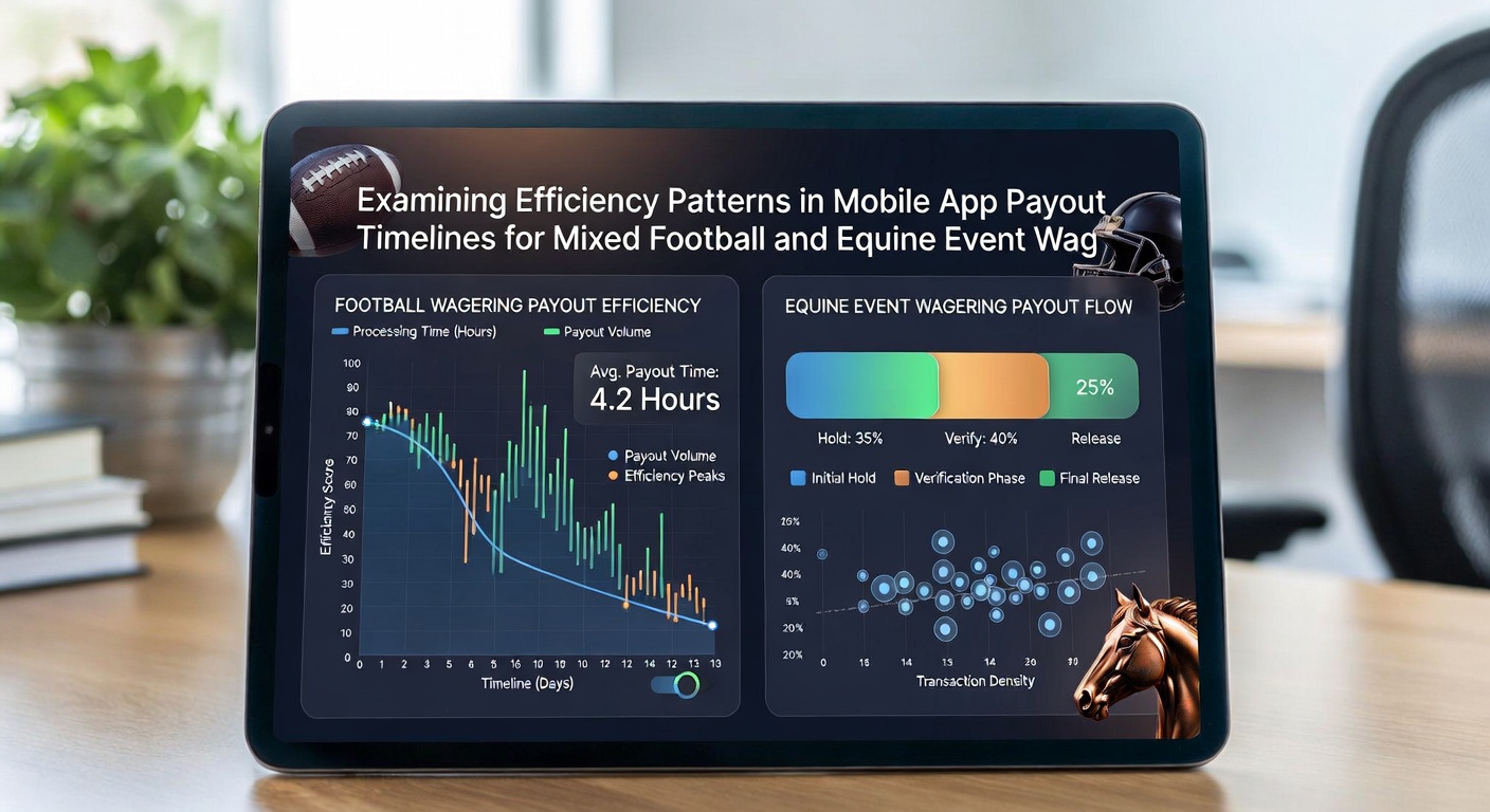 Chart illustrating average payout times for mixed football and horse racing bets on various mobile platforms