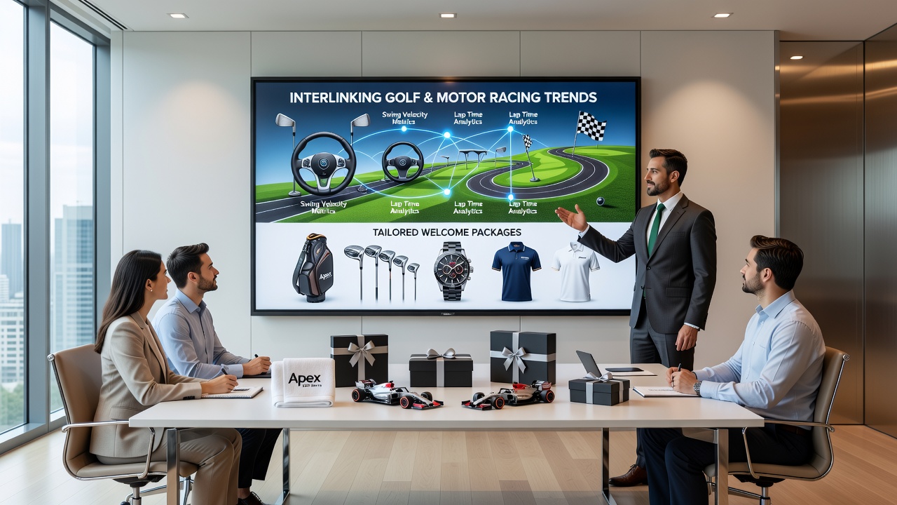 Chart displaying correlation between golf putting trends and motor racing lap data integrated into betting interfaces