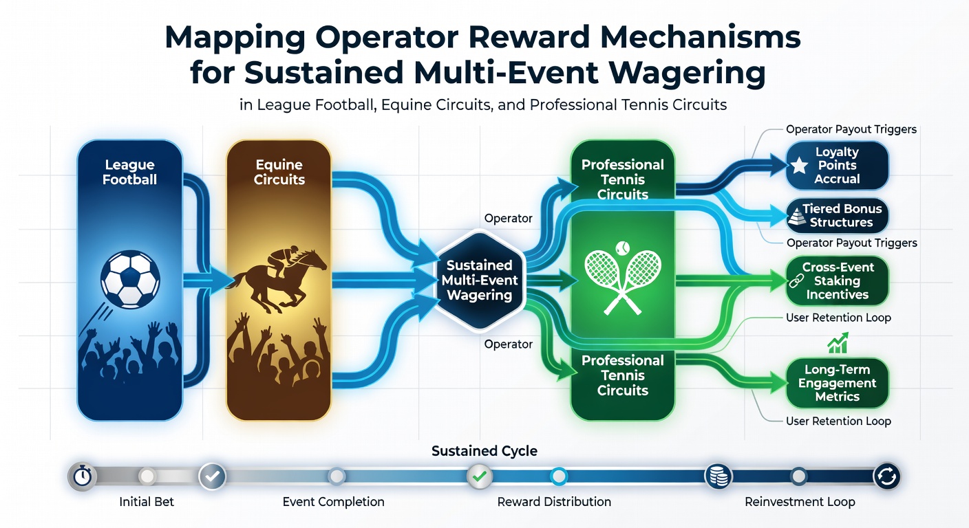 Infographic showing reward tiers and bonus structures across football leagues, horse racing circuits, and tennis tours