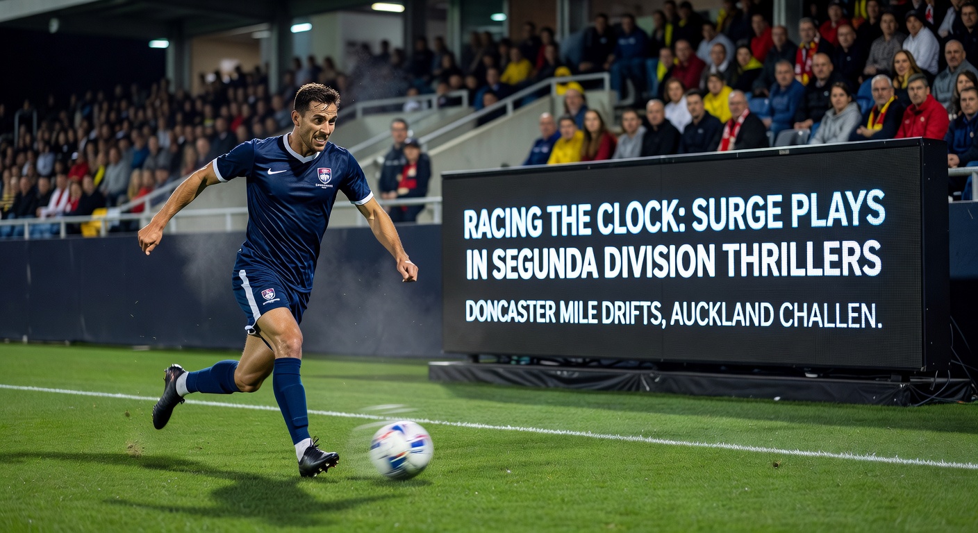 Dramatic finish at the Doncaster Mile with horses charging down the straight amid drifting odds boards