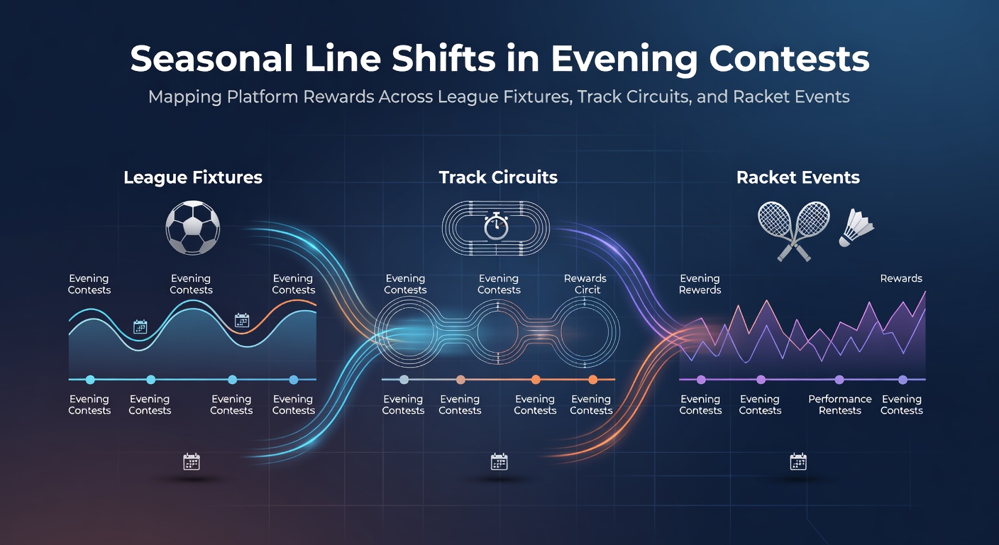 Evening sports events showing line movements across soccer leagues, horse racing tracks, and tennis tournaments with platform reward indicators