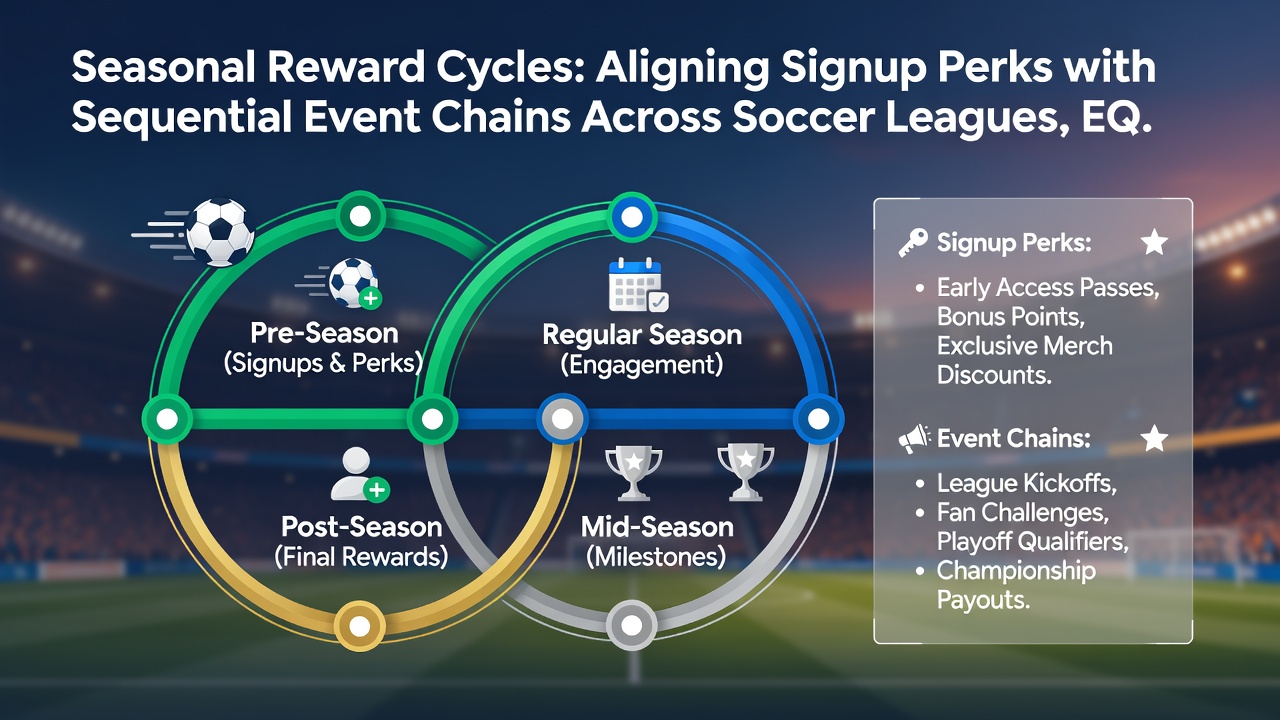Diagram showing aligned event chains across multiple sports for reward progression