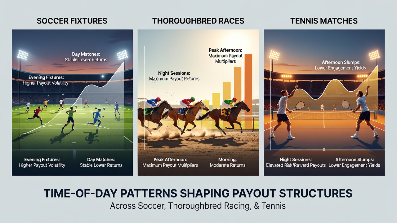 Infographic illustrating incentive timing across daily betting schedules