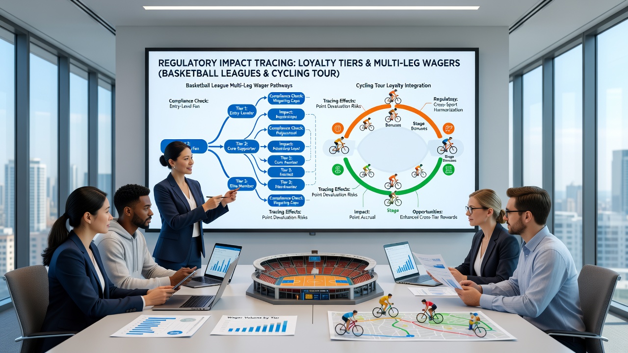 Loyalty program dashboard displaying tier benefits and regulatory compliance notices for multi-leg sports wagers